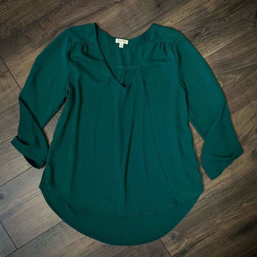 Dark green blouse Lily White medium